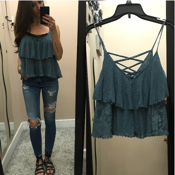 Free People Tops - 🌂FREE PEOPLE lace tank top